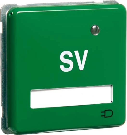 Peha Steckdose SCHUKO SV Beschriftungsfeld Klappdeckel LED, grün