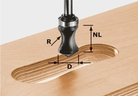 Festool HW S8 R16/NL32 Schriftenfräser, (D)19x19x68mm, 1 Stück