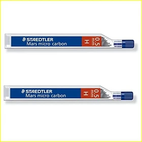 Staedtler Mars micro carbon 250 Druckbleistiftmine H 0.5mm graphit, 2er-Pack