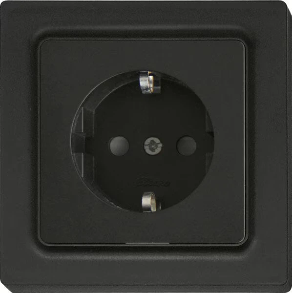 Eltako DSS55E-am Schutzkontakt-Steckdose mit Steckdosen-Oberteil im E-Design55, anthrazit matt (30055898)