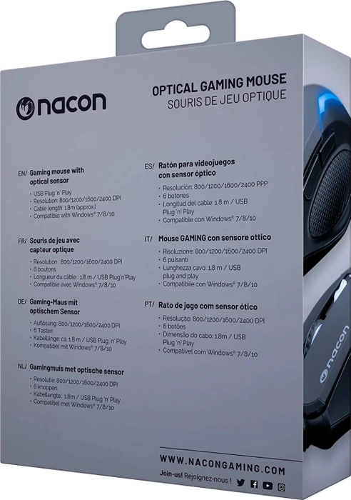 Nacon GM-105 Gaming Mouse schwarz, USB