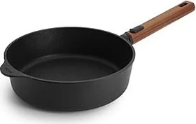 Woll Eco Logic QXR Guss-Hochrandpfanne Induktion mit abnehmbarem Holzgriff 24cm