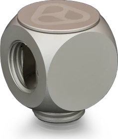 Thermal Grizzly DeltaMate Rotary T-Verteiler G1/4", matt nickel