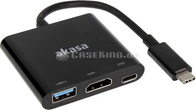 Akasa USB-C auf HDMI Multiport-Adapter schwarz