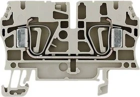Weidmüller ZDU 4 Durchgangs-Reihenklemme, Zugfederanschluss, 4 mm², 800 V, 32 A, dunkelbeige