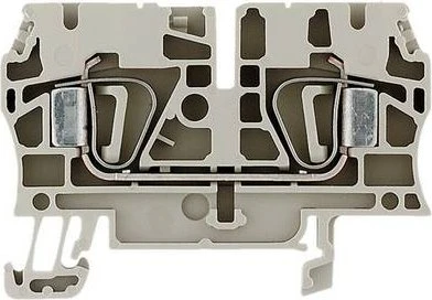 Weidmüller ZDU 4 Durchgangs-Reihenklemme, Zugfederanschluss, 4 mm², 800 V, 32 A, dunkelbeige
