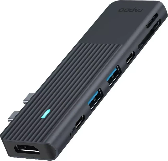Rapoo UCM-2003 7-in-2 Multiport Adapter, 2x USB-C 3.1 [Stecker]