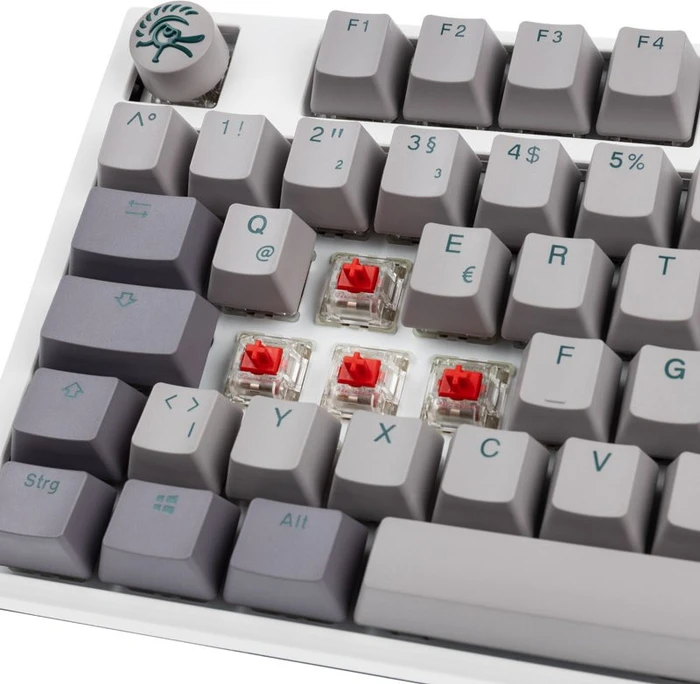 Ducky One 3 TKL, Mist Grey, PBT, LEDs RGB, MX RGB RED, USB, DE