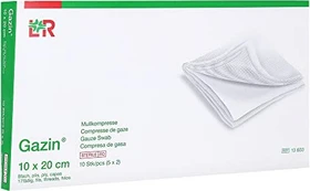 Lohmann & Rauscher Gazin Mullkompresse steril 8-fach, 10 x 20cm, 10 Stück (5x 2 Stück)