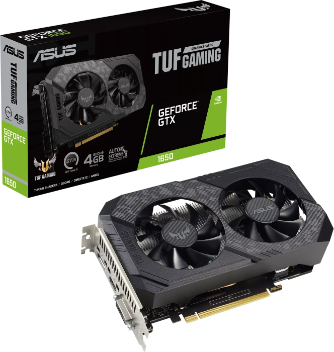ASUS TUF Gaming GeForce GTX 1650 P V2, TUF-GTX1650-4GD6-P-V2-GAMING, 4GB GDDR6, DVI, HDMI, DP