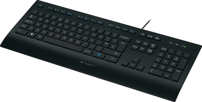 Logitech Corded Keyboard for Business K280e, schwarz, USB, DE