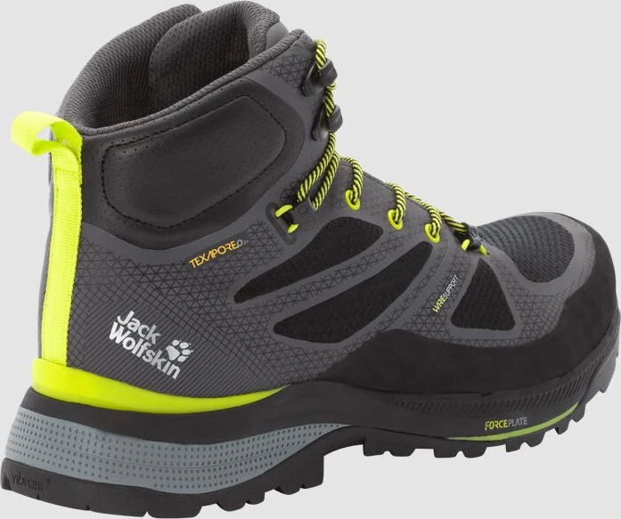 Jack Wolfskin Force Striker Mid dark grey/lime (Herren)