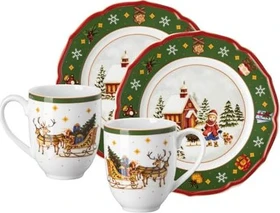 Hutschenreuther Happy Wintertime Kaffeeservice grün, 4-tlg.