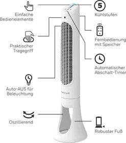 Honeywell HYF260E4 QuietSet Turmventilator weiß