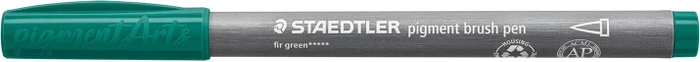 Staedtler pigment brush pen 371 tannengrün, 10er-Pack