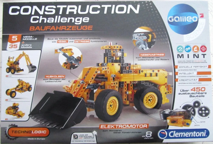Clementoni Galileo Construction Challenge Baufahrzeuge