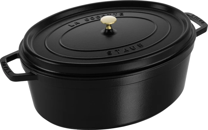 Zwilling Staub Cocotte Schmortopf oval 49.3x41cm 12l schwarz