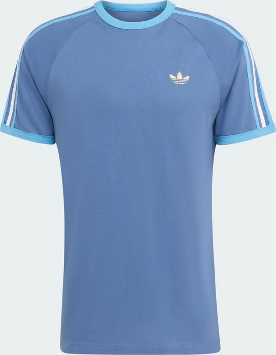 adidas 3-Streifen T-Shirt kurzarm crew blue/light blue/white (Herren)