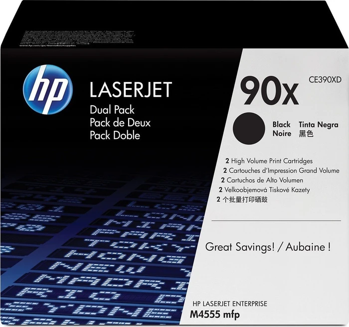HP Toner 90X schwarz hohe Kapazität, 2er-Pack
