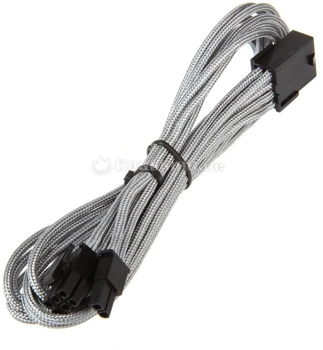 BitFenix Alchemy 6/8-Pin PCIe Verlängerung 45cm, sleeved silber