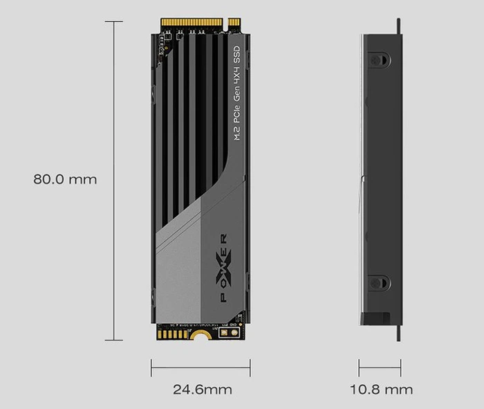 Silicon Power XPOWER XS75 2TB, M.2 2280 / M-Key / PCIe 4.0 x4, Kühlkörper