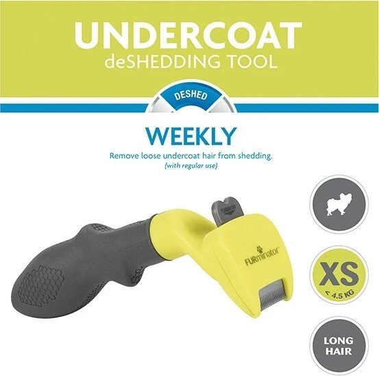 FURminator deShedding Tool für sehr kleine Hunde mit langem Fell, Version 2