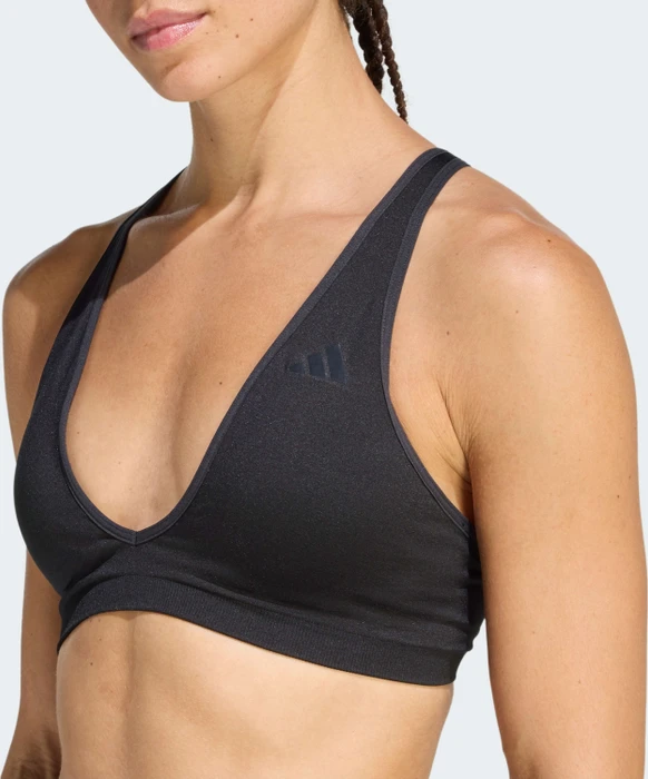 adidas Workout Essentials Knit Light Support Sport-BH schwarz (Damen)