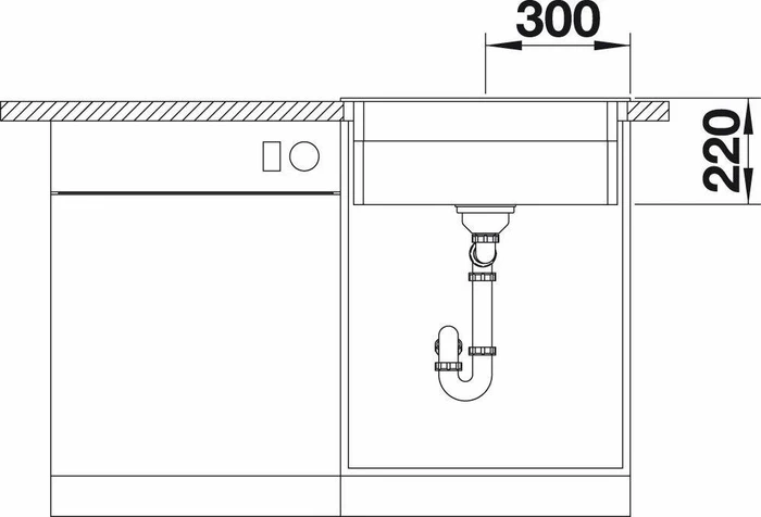 Blanco Etagon 6 Einbau Becken mittig softweiß