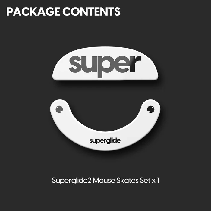 Pulsar Gaming Gears Superglide 2 für Pulsar X2V2 / X2H / X2A / X2, Mausgleiter, weiß