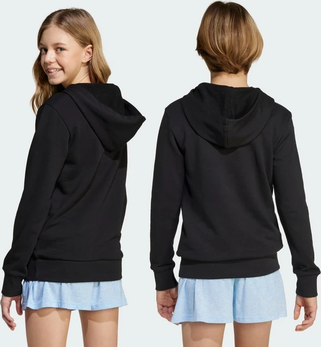 adidas Essentials Hoodie black/blue fusion/glow blue (Junior)