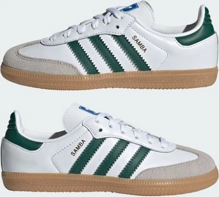 adidas Samba OG cloud white/collegiate green/gum (Junior)