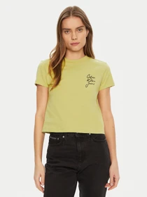 Calvin Klein Logo Slim Fit T-Shirt kurzarm leek green (Damen)