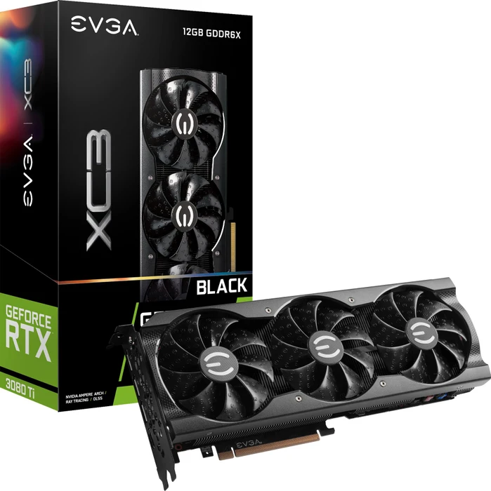 EVGA GeForce RTX 3080 Ti XC3 Black Gaming, 12GB GDDR6X, HDMI, 3x DP