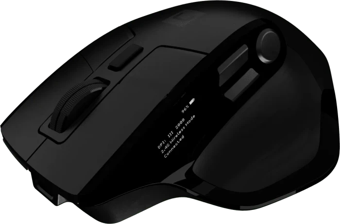 Natec Jaguar Pro Semi-Vertical Progammable Wireless Mouse schwarz, USB/Bluetooth
