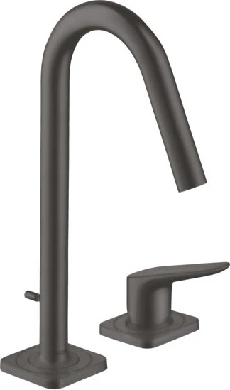 Hansgrohe Axor Citterio M 2-Loch Waschbeckenarmatur 160 mit Zugstange brushed black chrome