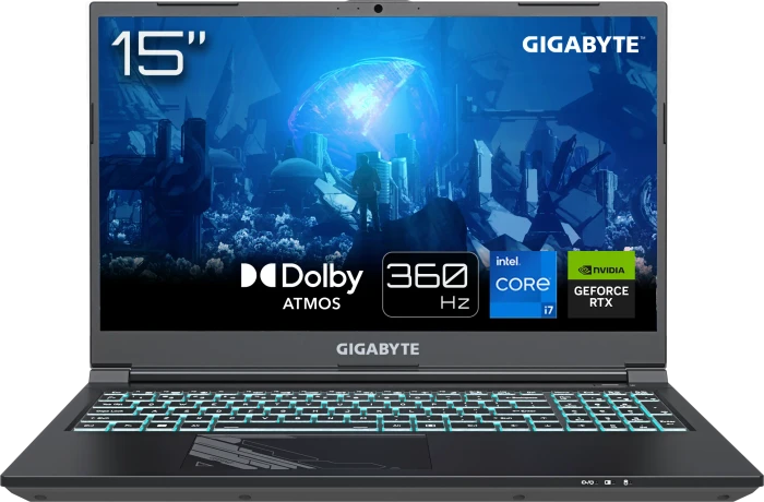 GIGABYTE G5, Core i7-13620H, 16GB RAM, 1TB SSD, GeForce RTX 4060, DE