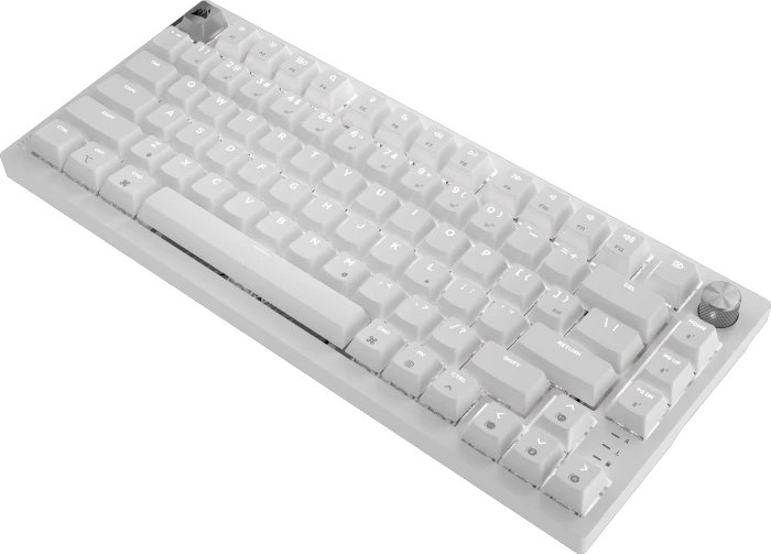 Corsair Gaming K65 Plus Wireless 75% RGB, Frost White, für Mac, MLX RED, USB/Bluetooth, DE
