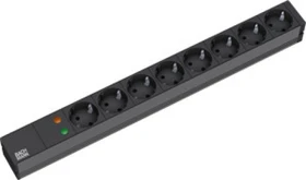 Bachmann 19" IT PDU Basic, 1HE, 8-fach, 230V, schwarz, 2m