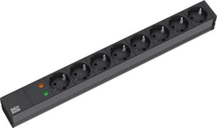 Bachmann 19" IT PDU Basic, 1HE, 8-fach, 230V, schwarz, 2m