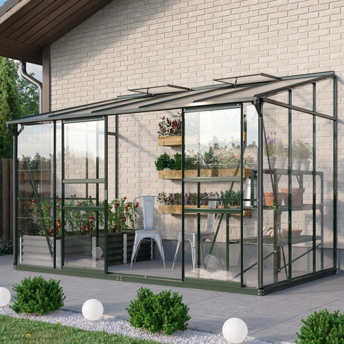 Vitavia Osiris 6500 ESG 3mm Anlehngewächshaus smaragd