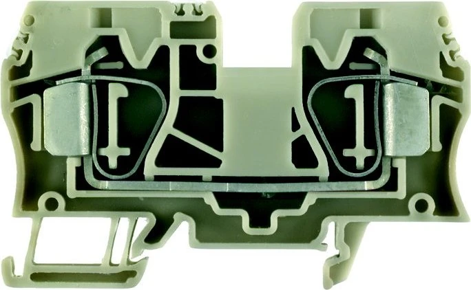 Weidmüller ZDU 10 Durchgangs-Reihenklemme, Zugfederanschluss, 10 mm², 1000 V, 57 A, dunkelbeige