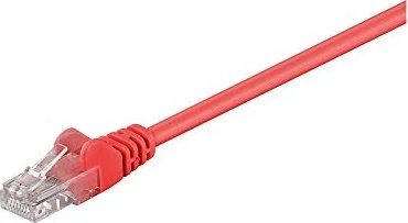 goobay Patchkabel, Cat5e, U/UTP, RJ-45/RJ-45, 0.25m, rot