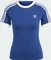 adidas 3-Streifen Slim Raglan T-Shirt kurzarm dark blue melange (Damen) Vorschaubild