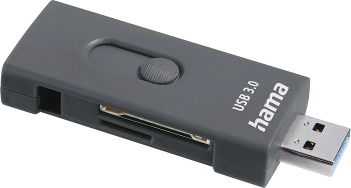 Hama OTG Dual-Slot-Cardreader, USB-C 3.0/USB-A 3.0 [Stecker]