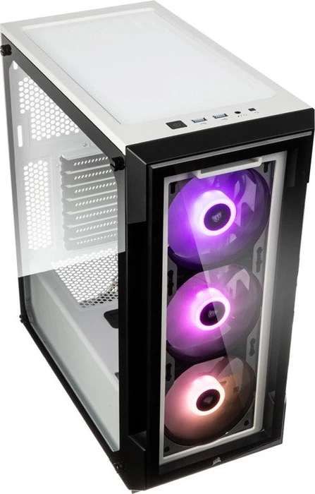 Corsair iCue 220T RGB, weiß, Glasfenster