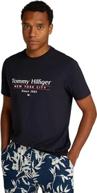 Tommy Hilfiger Roundneck Logo T-Shirt kurzarm navy blue (Herren)