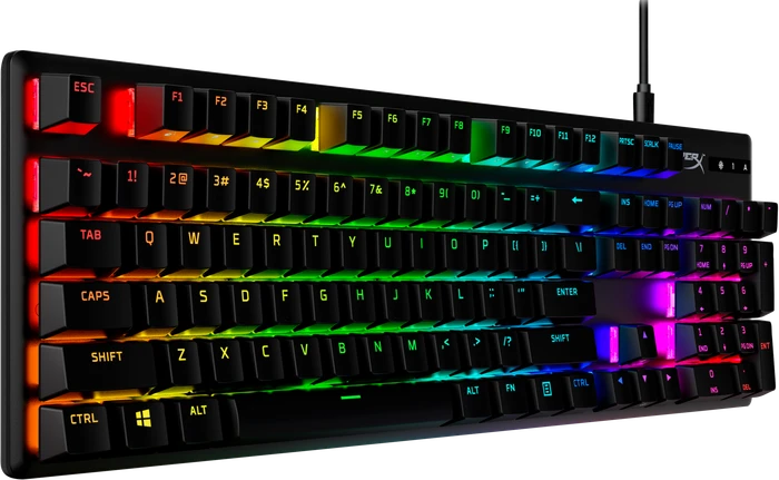 HP HyperX Alloy Origins PBT, LEDs RGB, HyperX RED, USB, US