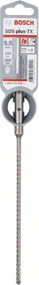 Bosch Professional SDS-plus-7X Hammerbohrer, 5.5x150x215mm, 1 Stück