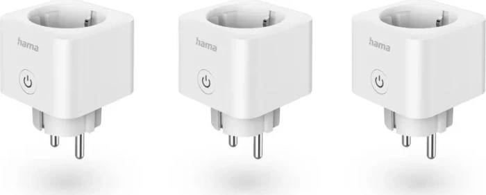 Hama Smart Plug, 3680W, Typ F, Smart-Steckdose, 3er-Pack