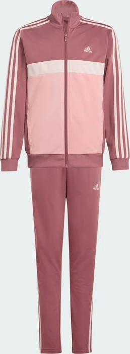 adidas Essentials 3-Streifen Tiberio Trainingsanzug preloved crimson/semi pink spark/sandy pink (Junior)